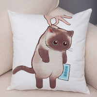 HKM-141139 Mixed Color Linen Pillowcase for Living Room - 45x45cm Polyester Design