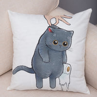 HKM-141139 Mixed Color Linen Pillowcase for Living Room - 45x45cm Polyester Design