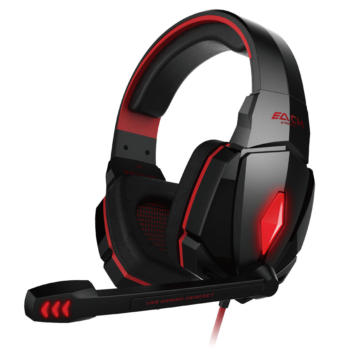 HKM-141139 Wired Gaming Headset with Anti-Noise Microphone and Braided Cable
