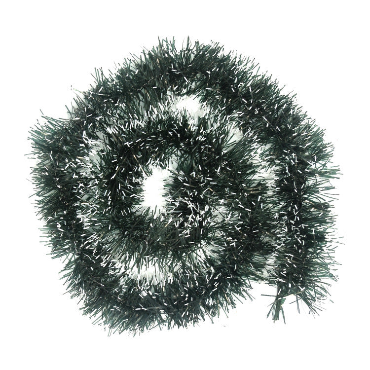 HKM-141203 Dark Green Ribbon with White Border for Christmas Decoration - 2m Length, 8cm Width