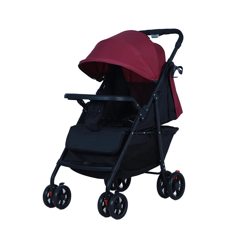 KTX-141267 Convertible 2-in-1 Foldable Four-Wheel Baby Stroller with Cute Design