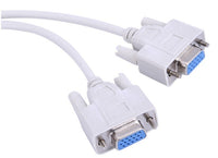 HKM-141267 VGA Splitter Cable - 1 Male to 2 Female, Dual Video Monitor Connection