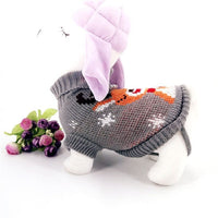 HKM-141331 Festive Maple Snowflake Turtleneck Knitted Sweater for Pets
