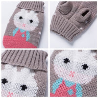 HKM-141331 Festive Maple Snowflake Turtleneck Knitted Sweater for Pets
