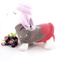 HKM-141331 Festive Maple Snowflake Turtleneck Knitted Sweater for Pets