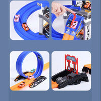 HKM-141331 Multi-Storey Rotating Lift Garage Parking Lot Vehicle Track Set for Kids 3+