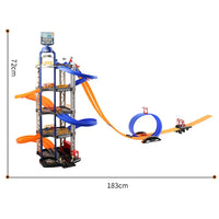 HKM-141331 Multi-Storey Rotating Lift Garage Parking Lot Vehicle Track Set for Kids 3+