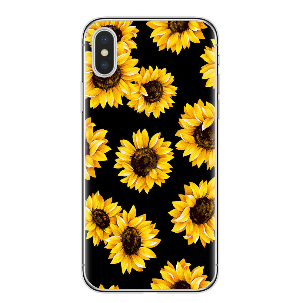 HKM-141331 Sunflower Painted TPU Phone Case – Durable and Stylish Protection