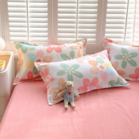 HKM-141395 Spring Floral Microfiber Duvet Cover Set with Pillow Shams - Twin, Full, Queen, King Sizes