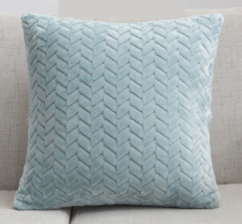 HKM-141459 Flannel Leaf Flower Velvet Cushion Cover for Sofa - Stylish and Modern Design