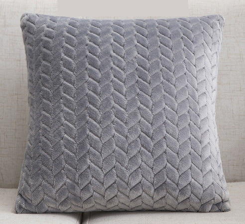 HKM-141459 Flannel Leaf Flower Velvet Cushion Cover for Sofa - Stylish and Modern Design