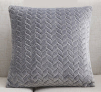 HKM-141459 Flannel Leaf Flower Velvet Cushion Cover for Sofa - Stylish and Modern Design