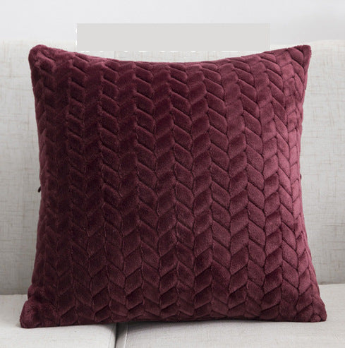 HKM-141459 Flannel Leaf Flower Velvet Cushion Cover for Sofa - Stylish and Modern Design