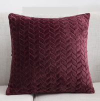 HKM-141459 Flannel Leaf Flower Velvet Cushion Cover for Sofa - Stylish and Modern Design