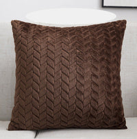 HKM-141459 Flannel Leaf Flower Velvet Cushion Cover for Sofa - Stylish and Modern Design