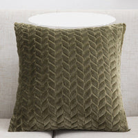 HKM-141459 Flannel Leaf Flower Velvet Cushion Cover for Sofa - Stylish and Modern Design