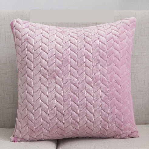 HKM-141459 Flannel Leaf Flower Velvet Cushion Cover for Sofa - Stylish and Modern Design