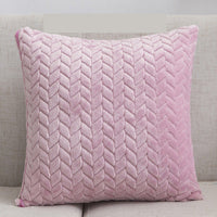 HKM-141459 Flannel Leaf Flower Velvet Cushion Cover for Sofa - Stylish and Modern Design
