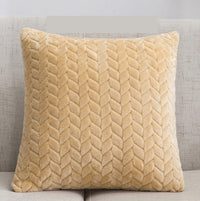 HKM-141459 Flannel Leaf Flower Velvet Cushion Cover for Sofa - Stylish and Modern Design