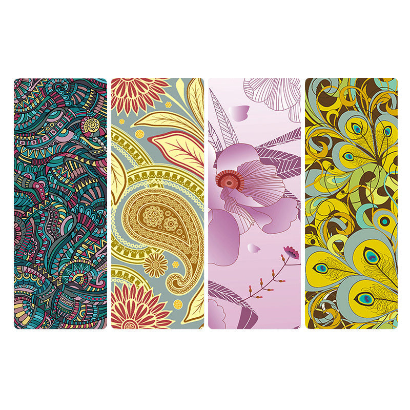 HKM-141523 Natural Rubber Yoga Mat - 4mm Thickness, Landscape Pattern, 1830mmx680mm