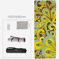 HKM-141523 Natural Rubber Yoga Mat - 4mm Thickness, Landscape Pattern, 1830mmx680mm