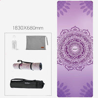 HKM-141523 Natural Rubber Yoga Mat - 4mm Thickness, Landscape Pattern, 1830mmx680mm