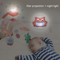 HKM-141651 Electric Musical Crib Mobile with Owl Projector for Infants 0-24 Months, Soft Music and Gentle Lights