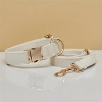 HKM-141779 Solid Color Simple Pet Dog Collar Hand Holding Rope