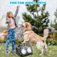 HKM-141907 Automatic 40-Hole Bubble Blower for Kids' Outdoor Fun and Indoor Parties
