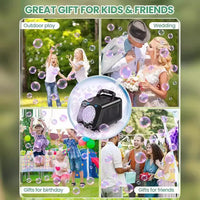 HKM-141907 Automatic 40-Hole Bubble Blower for Kids' Outdoor Fun and Indoor Parties