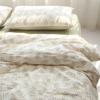 HKM-141907 Cotton Four-Piece Bed Sheet Set with American Pastoral Flower Print