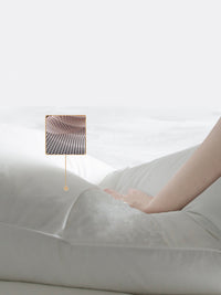 HKM-141907 Goose Feather Cotton Back Pillow - Modern Simplicity Cushion, Various Sizes Available