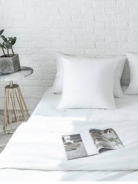 HKM-141907 Goose Feather Cotton Back Pillow - Modern Simplicity Cushion, Various Sizes Available