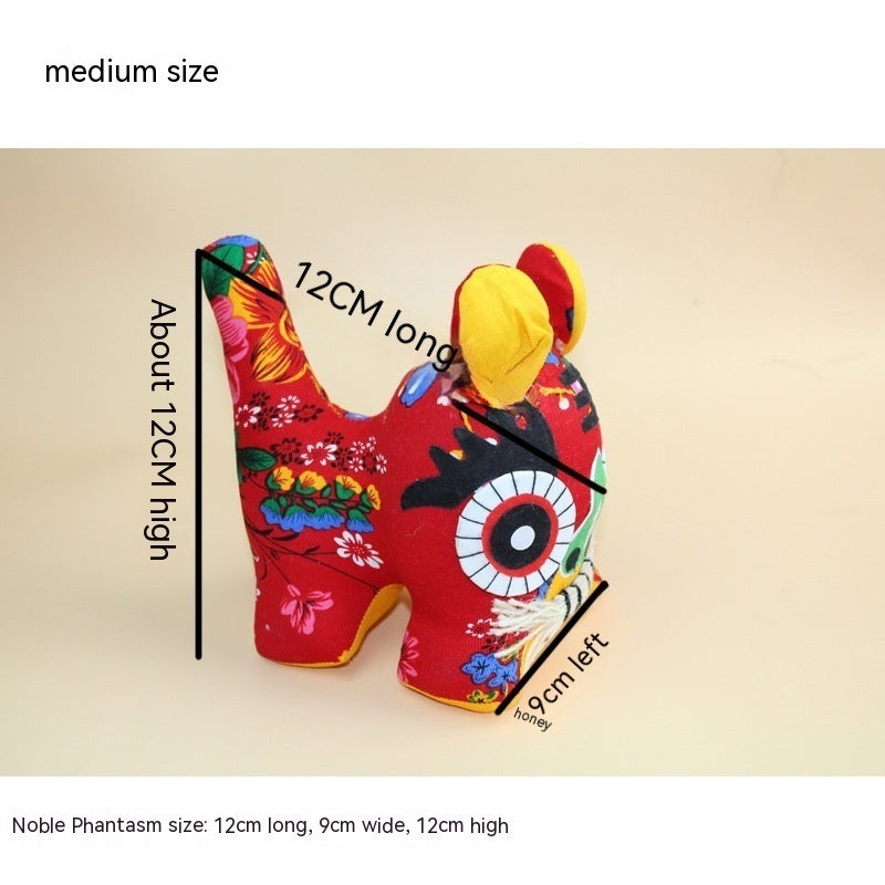 HKM-141907 Handmade Cloth Tiger Decoration in Various Colors – Unique Folk Craft Gift