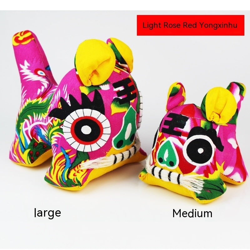 HKM-141907 Handmade Cloth Tiger Decoration in Various Colors – Unique Folk Craft Gift