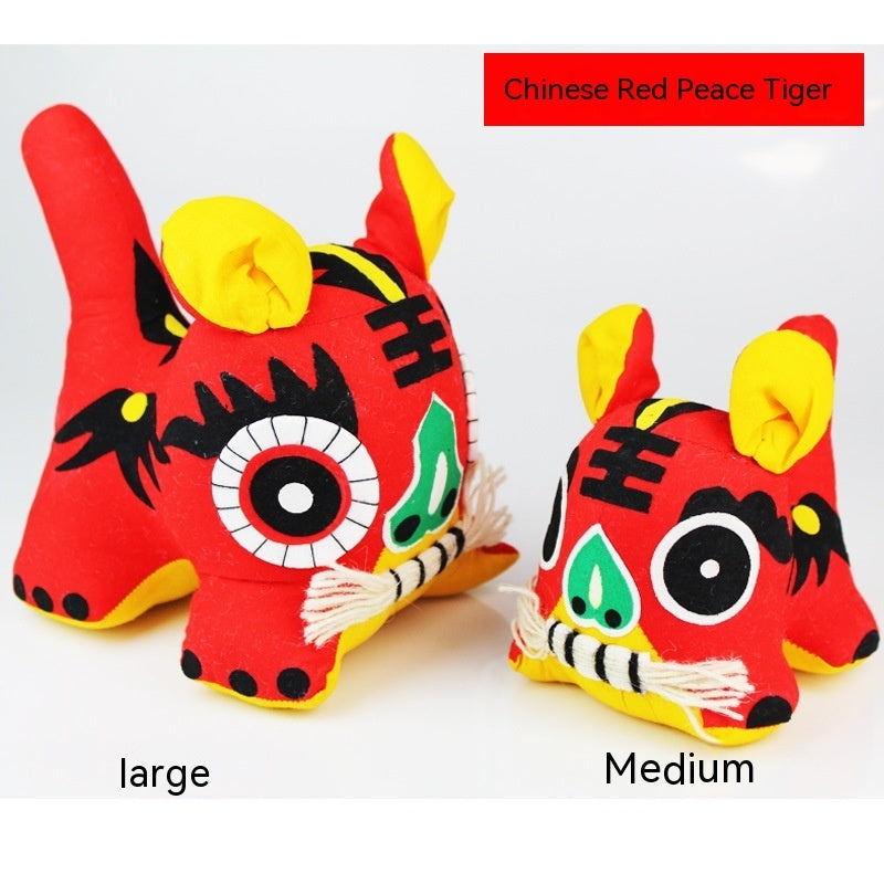 HKM-141907 Handmade Cloth Tiger Decoration in Various Colors – Unique Folk Craft Gift