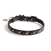 HKM-142099 Pet Ribbon Cat Collar with Star and Moon Design in Various Colors