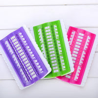HKM-142227 Cross Stitch Cable Organizer with Accessories - Green, Purple, Rose Red Non-Woven Fabric, Compact Size 17.5x11x2.5cm