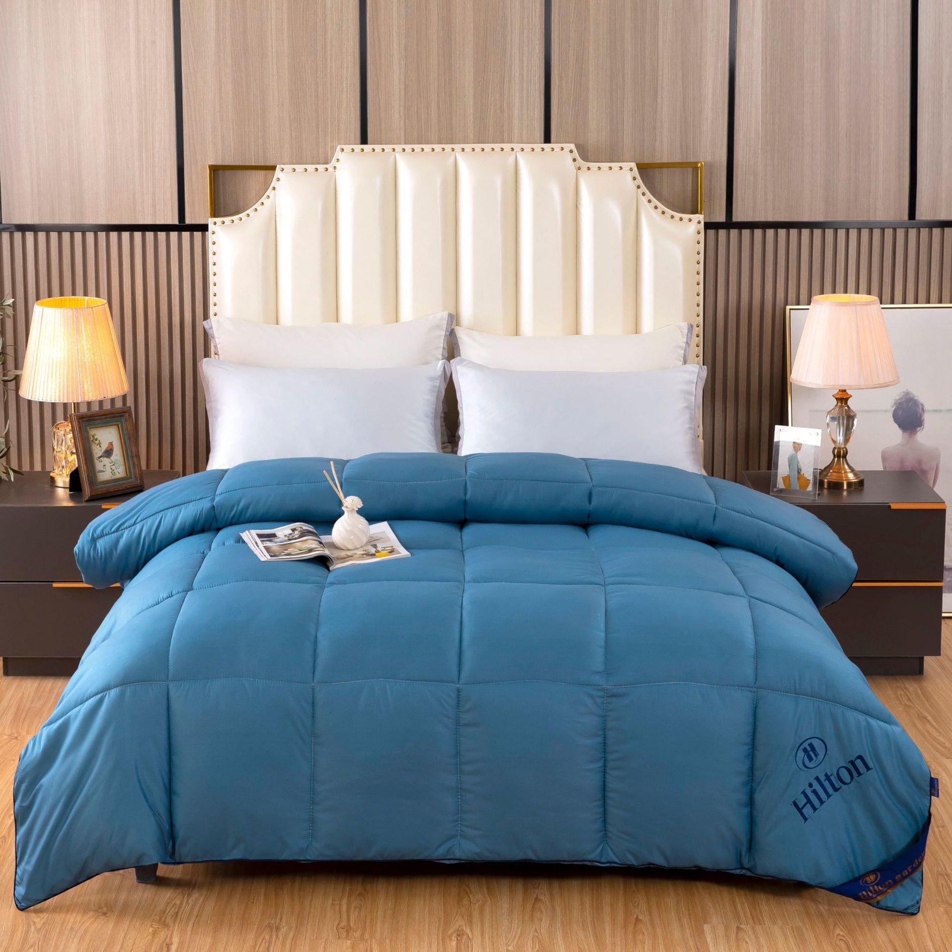 HKM-142227 Thickened Down Cotton Duvet for Spring and Autumn, 1200 x 230cm, Available in White, Gray, Blue, Pink, and Printed Options