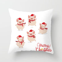 HKM-142291 Nordic Style Christmas Pillowcase - Polyester Cushion Cover for Festive Decor, 45x45cm