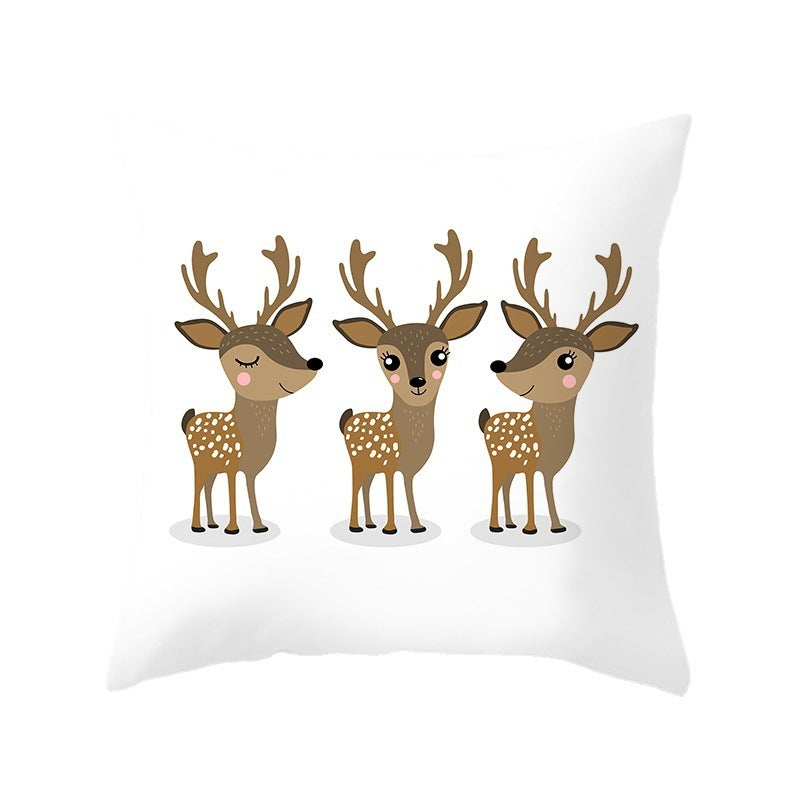 HKM-142291 Nordic Style Christmas Pillowcase - Polyester Cushion Cover for Festive Decor, 45x45cm