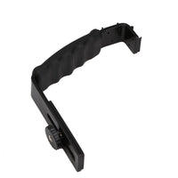 HKM-142483 Heavy Duty L-Shaped Flash Bracket with Dual Shoe Mounts for Mobile Photography Accessories