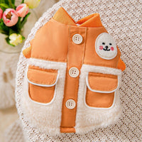 HKM-142547 Cotton-Padded Lapel Vest for Small and Medium Dogs and Cats - Multiple Color Options Available