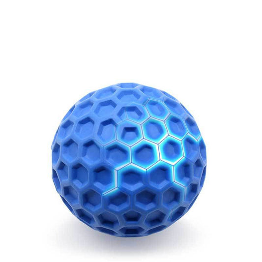 HKM-142675 Pet Chew Ball Toy - Interactive Rubber Molar Sounding Toy in Assorted Colors