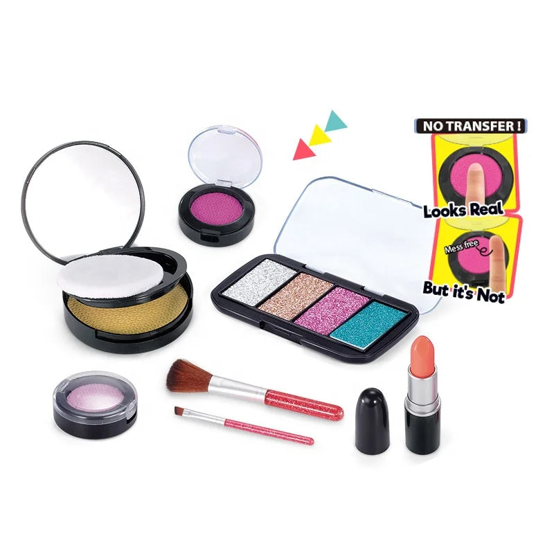 KTX-143059 Non-Toxic Kids Makeup Play Set for Girls - Pretend Toy Kit for Dancing Parties, Ages 2-7