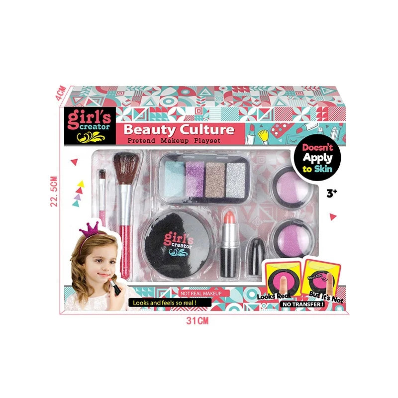 KTX-143059 Non-Toxic Kids Makeup Play Set for Girls - Pretend Toy Kit for Dancing Parties, Ages 2-7