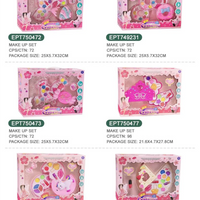 HKM-143059 Non-Toxic Kids Makeup Play Set for Girls - Pretend Toy Kit for Dancing Parties, Ages 2-7