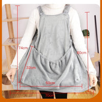 HKM-143059 Plush Pet Carrier Apron for Small Cats and Dogs, Adjustable Hanging Chest Bag for Travel and Sleeping Comfort