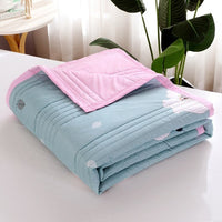 HKM-143059 Reversible Cotton Thicken Blanket for All Seasons – Versatile for Kids and Adults