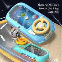 HKM-143187 Kids Educational Driving Simulator Toy with Steering Wheel for Ages 0-4